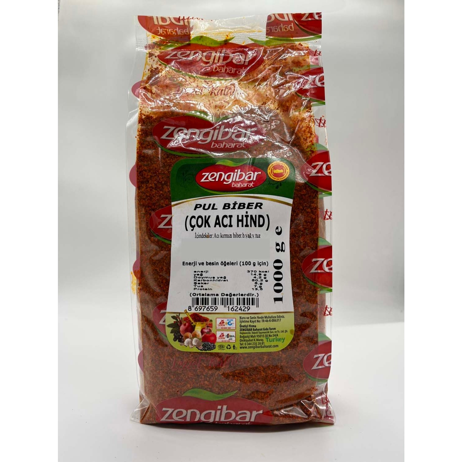 Çok Acı Hint Kırmızı Pul Biber 1 kg