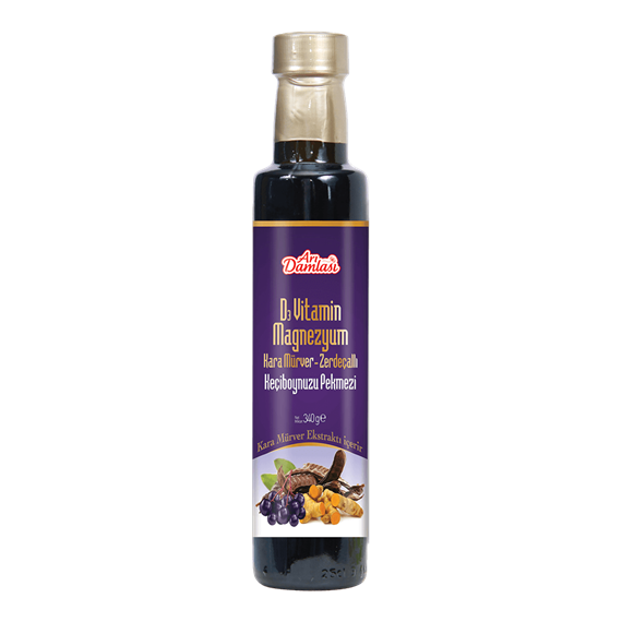 D Vitamini-Magnezyum-Kara Mürver-Zerdeçallı Keçiboynuzu Pekmezi