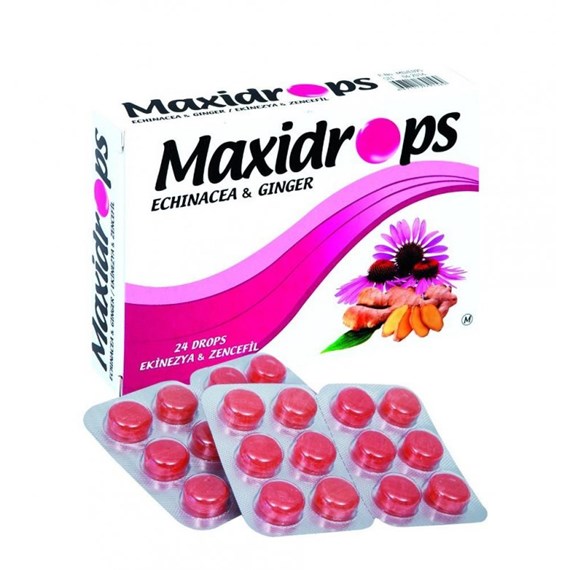 Maxidrops Ekinezya ve Zencefil Boğaz Pastili