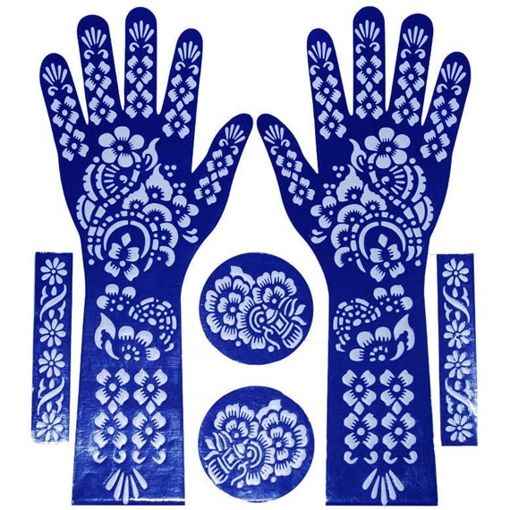 Kına Şablonu El Deseni 04