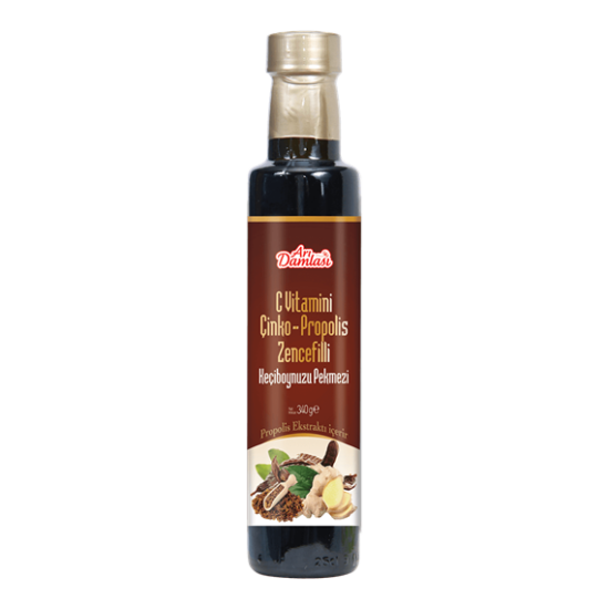 C Vitamini-Çinko-Propolis-Zencefilli Keçiboynuzu Pekmezi