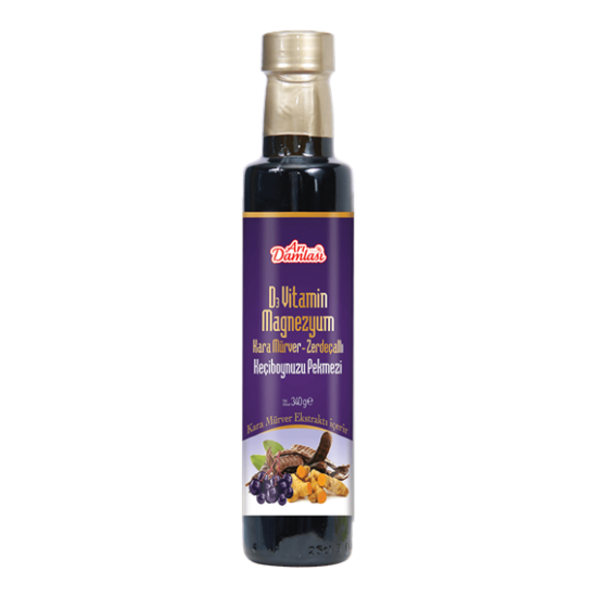 D Vitamini-Magnezyum-Kara Mürver-Zerdeçallı Keçiboynuzu Pekmezi