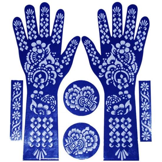 Kına Şablonu El Deseni 04